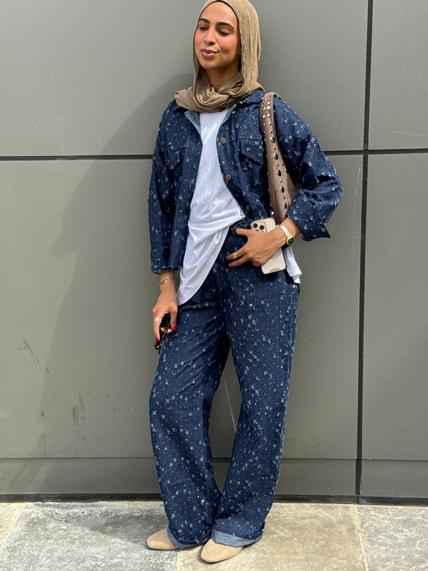 Bedazzled Behavior Denim Blue