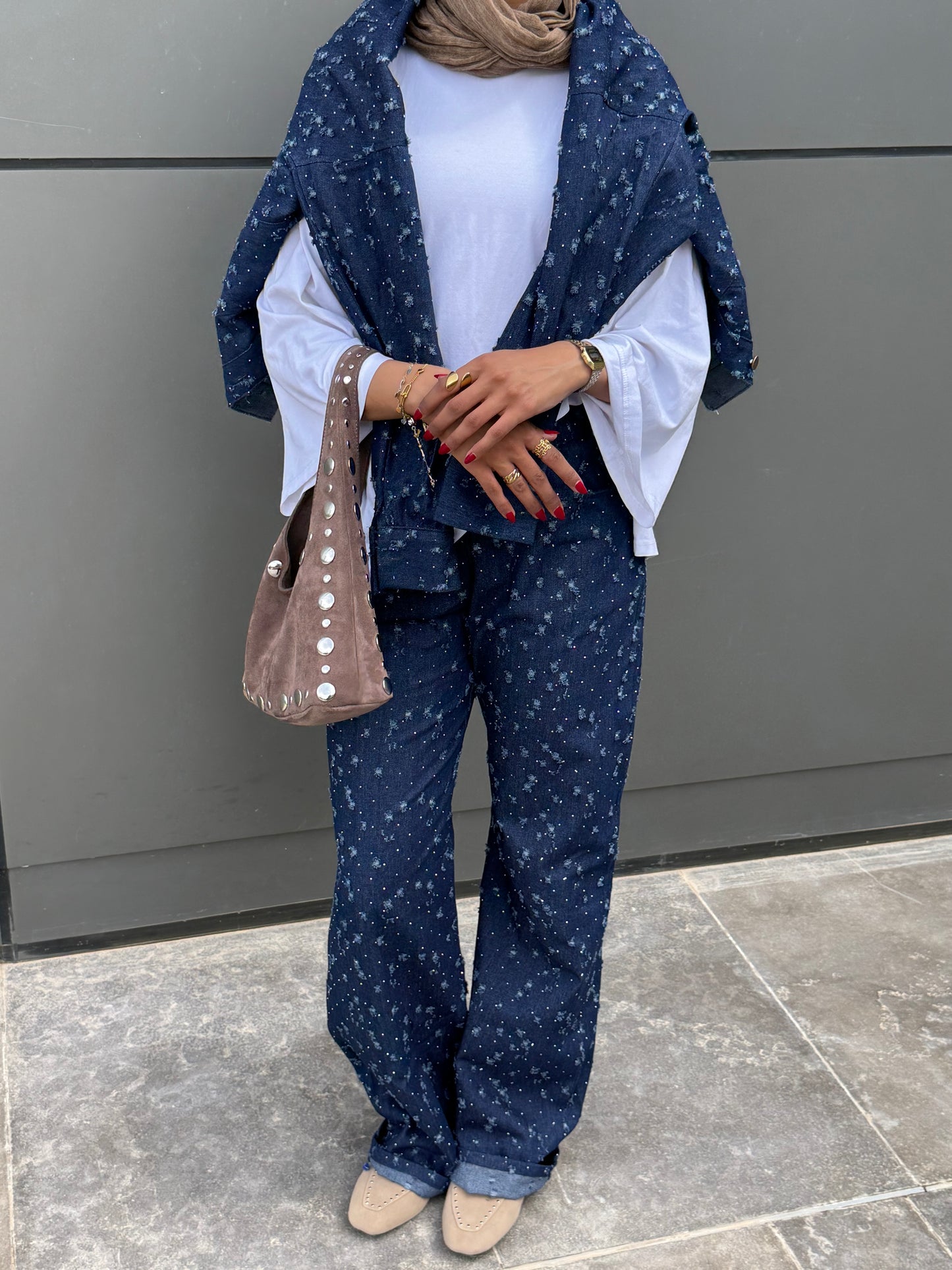 Bedazzled Behavior Denim Blue