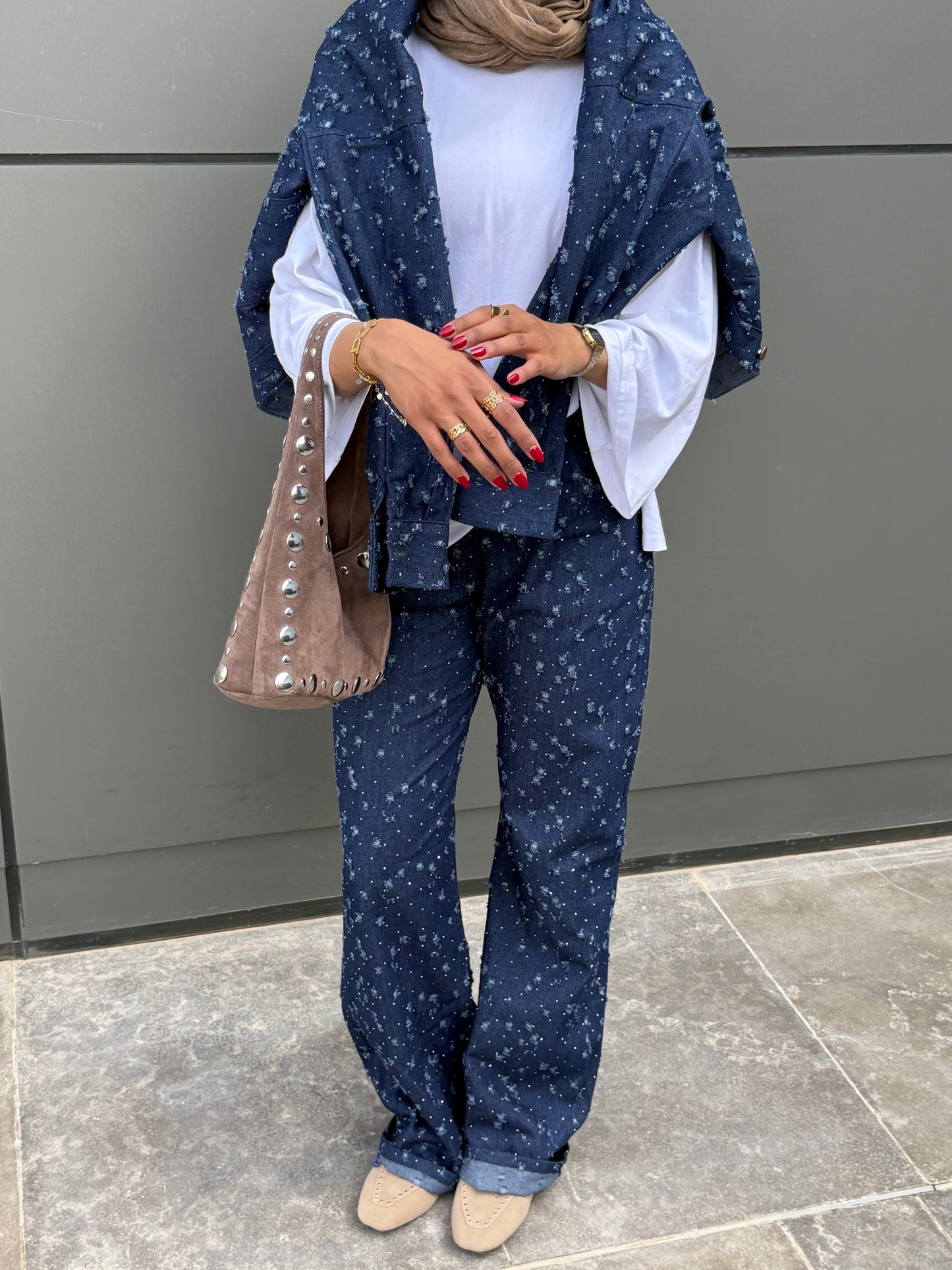 Bedazzled Behavior Denim Blue