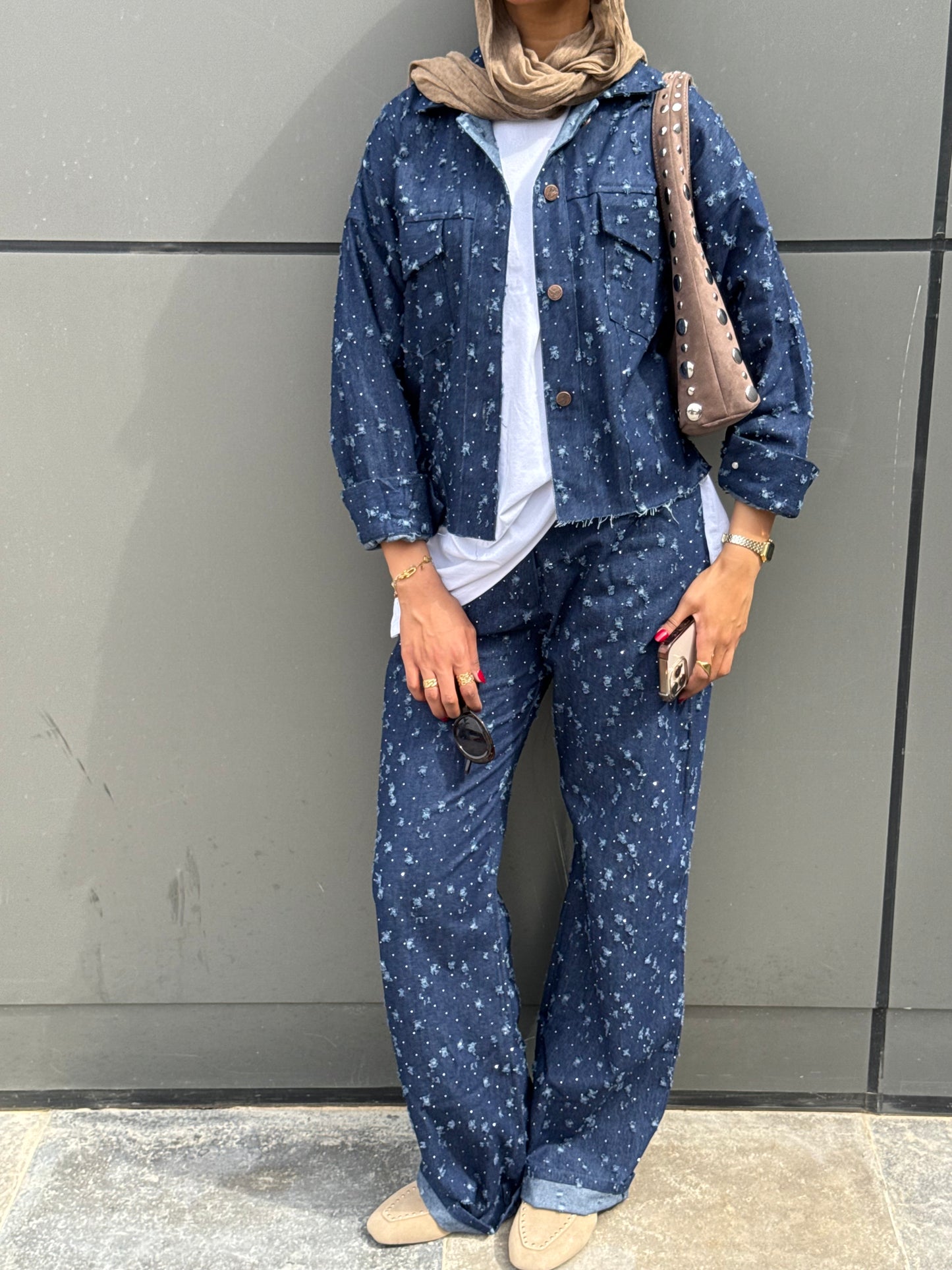 Bedazzled Behavior Denim Blue
