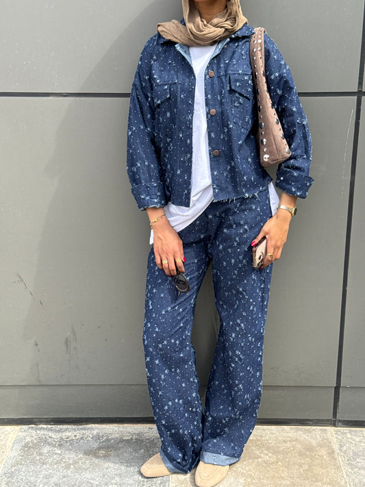 Bedazzled Behavior Denim Blue